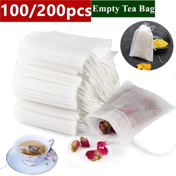 

100/200pcs Bags For Tea Bag Infuser With String Heal Seal Sachet Filter