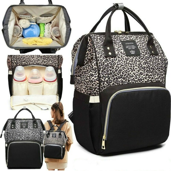 

Large Mummy Changing Bags Leopard Backpack Baby Diaper Nappy Nursing Rucksack (Default Title)