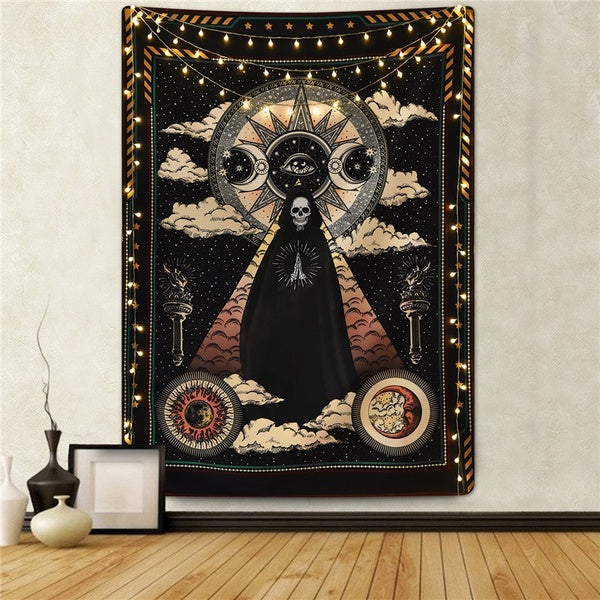 

All Saints' Day Tapestry Wall Hanging Skull Wall Tapestry
