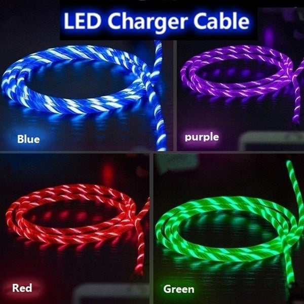 

LED Charger Cable (4 PCS - Android / purple)