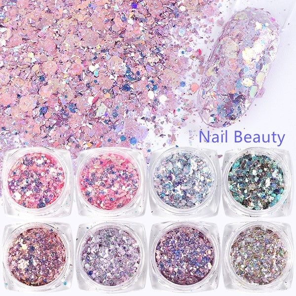 

8 Box Mermaid Holographic Nail Glitter (Default Title)