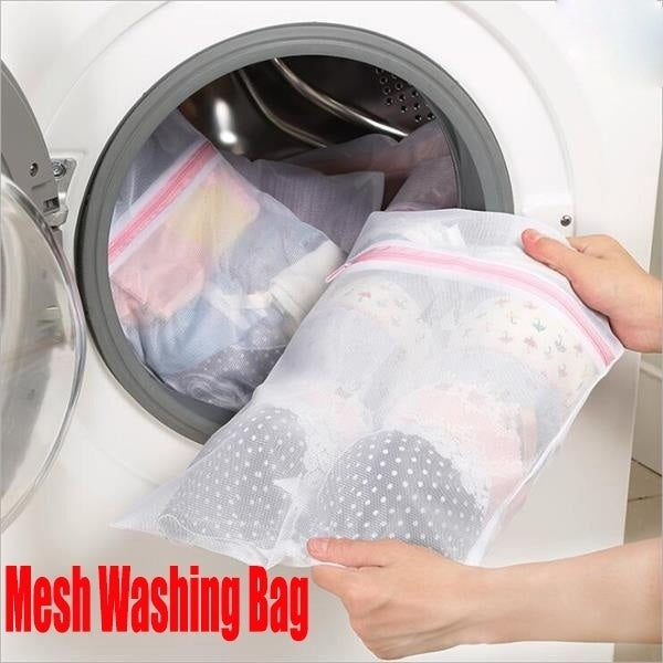 

1PC Laundry Underwear Net Mesh Washing Machine Bag Socks Lingerie Bra Bag 3 Sizes (1 PC - 50cmx60cm/15.7"x23.6" / rosered)