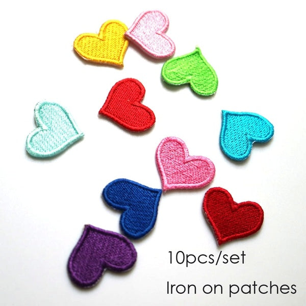 

10Pcs Heart Embroidery Patches (Default Title)