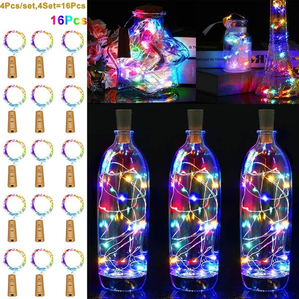 

Wine Bottle Cork Lights - 16 pieces (4Set/16Pcs / multicolor)