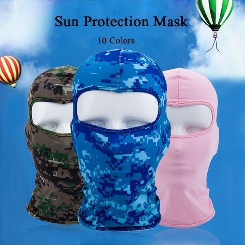 

5PCS/10PCS Fashion Unisex Summer UV Sun Protection Breathable Outdoor Cycling Full Face Mask Balaclava Headgear 10 Colors (5pcs / black)