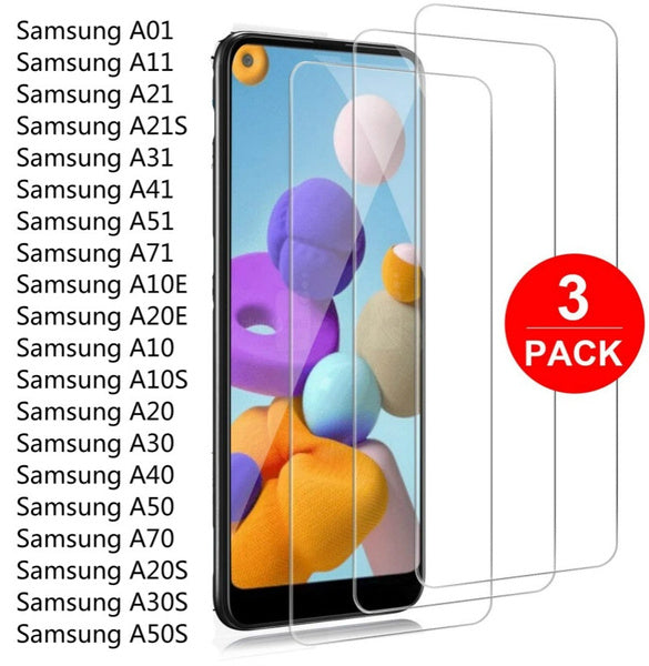 

[3 Pack] Screen Protector Easy-Install/Bubble Free/Tempered Glass Screen Protector for Galaxy A01E A20E A01 A11 A21 A21S A31 A41 A51 A71 A50 A70 A10 A20 A40 (iPhone XR)