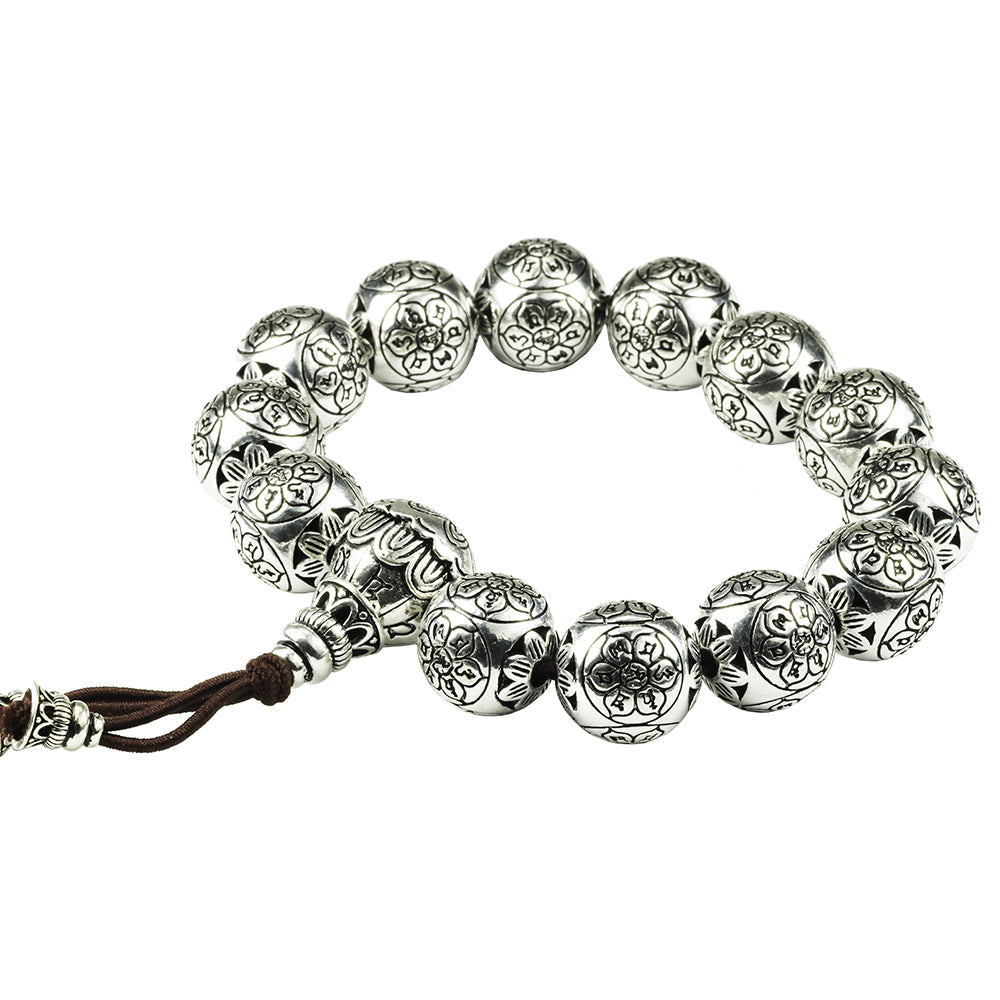 silver buddha bracelet