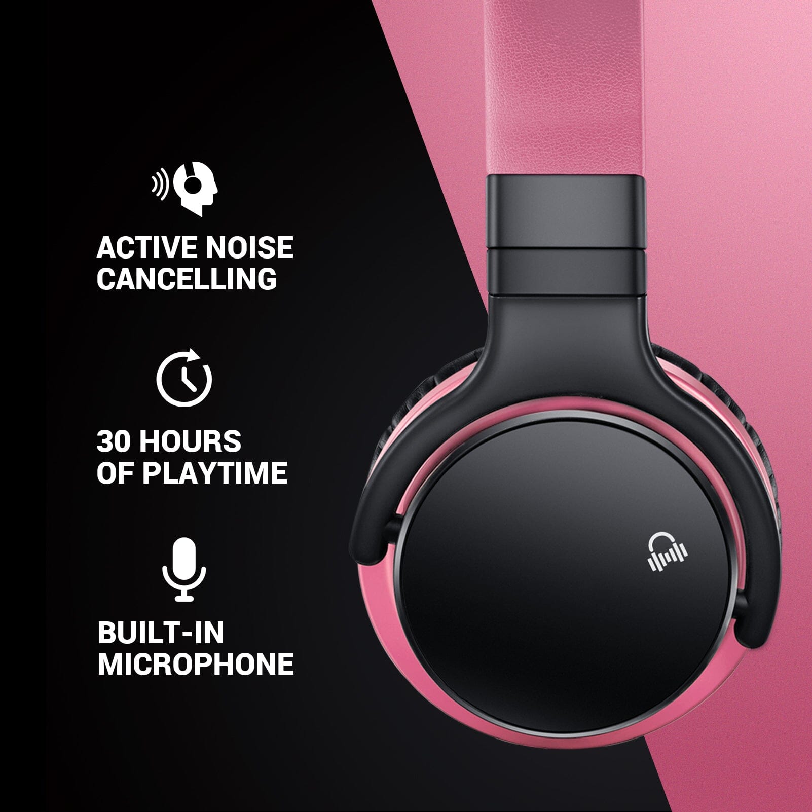 wireless noise cancelling headphones with microphone