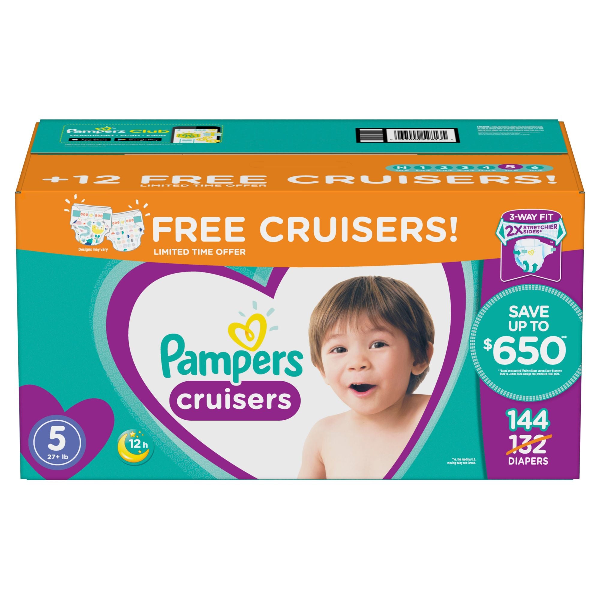 diapers box of 144 ct