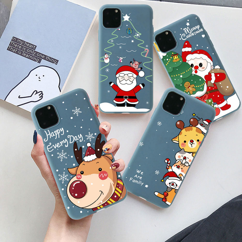 Funny Cartoon New Year Christmas Case For iPhone 12