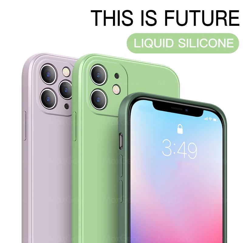 New Luxury Original Square Liquid Silicone Soft Case For Iphone 11 Ser The Bananas Store