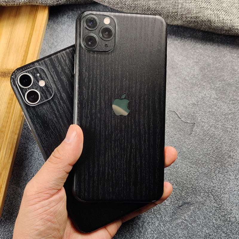 Black Wood Grain Sticker Wrap Skins Paste Back Membrane Protective Pho The Bananas Store