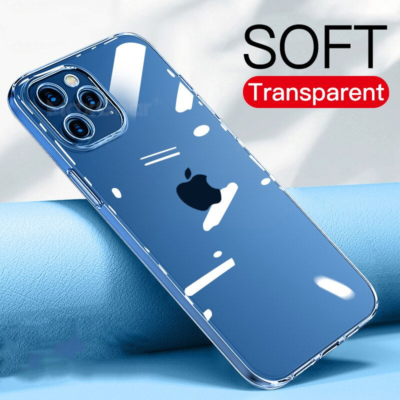 Ultra Thin Soft Silicone Clear Phone Case For iPhone 12 Pro Max