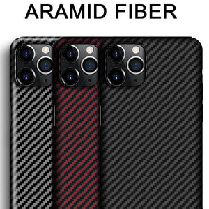 Real Pure Carbon Fiber Phone Back Cover Ultra Thin Anti Fall Case for iPhone 11 & 12 Series