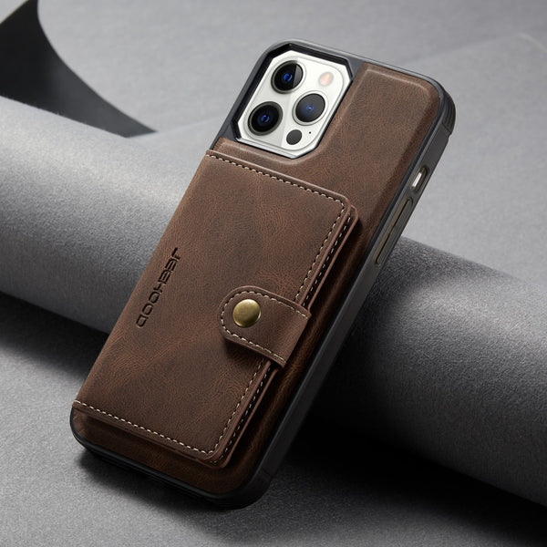 2 In 1 Magnetic Wallet Luxury Leather Phone Case for IPhone 12 11 Pro ...