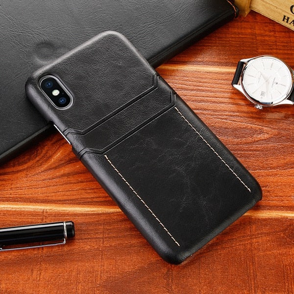 slim leather card case