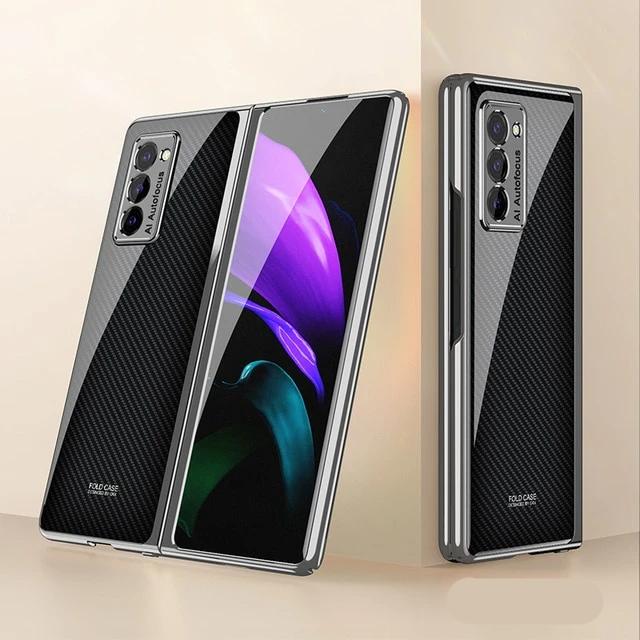 Creative Electroplated Glass Shockproof Case For Samsung Galaxy Z Fold 2