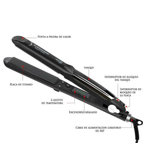 Plancha de Pelo con Tecnología de Vapor y Tecnología Pro-Queratina