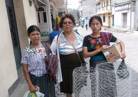 Elba prefers to give back directly, rather than pay for certifications. Here, she purchased chicken wire, chicken feed and four baby chicks so that this woman can now have a chicken coup, which will produce eggs in the future. 