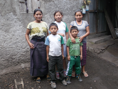 Elba also helped this family in Guatemala. Their mother died when the eldest daughter was only 4 years old, and the father works in the coffee plantations. 