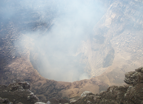 Elba took this picture looking down into the Masaya volcano in Nicaragua.