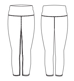 Eco Capri Yoga Legging Size Reference