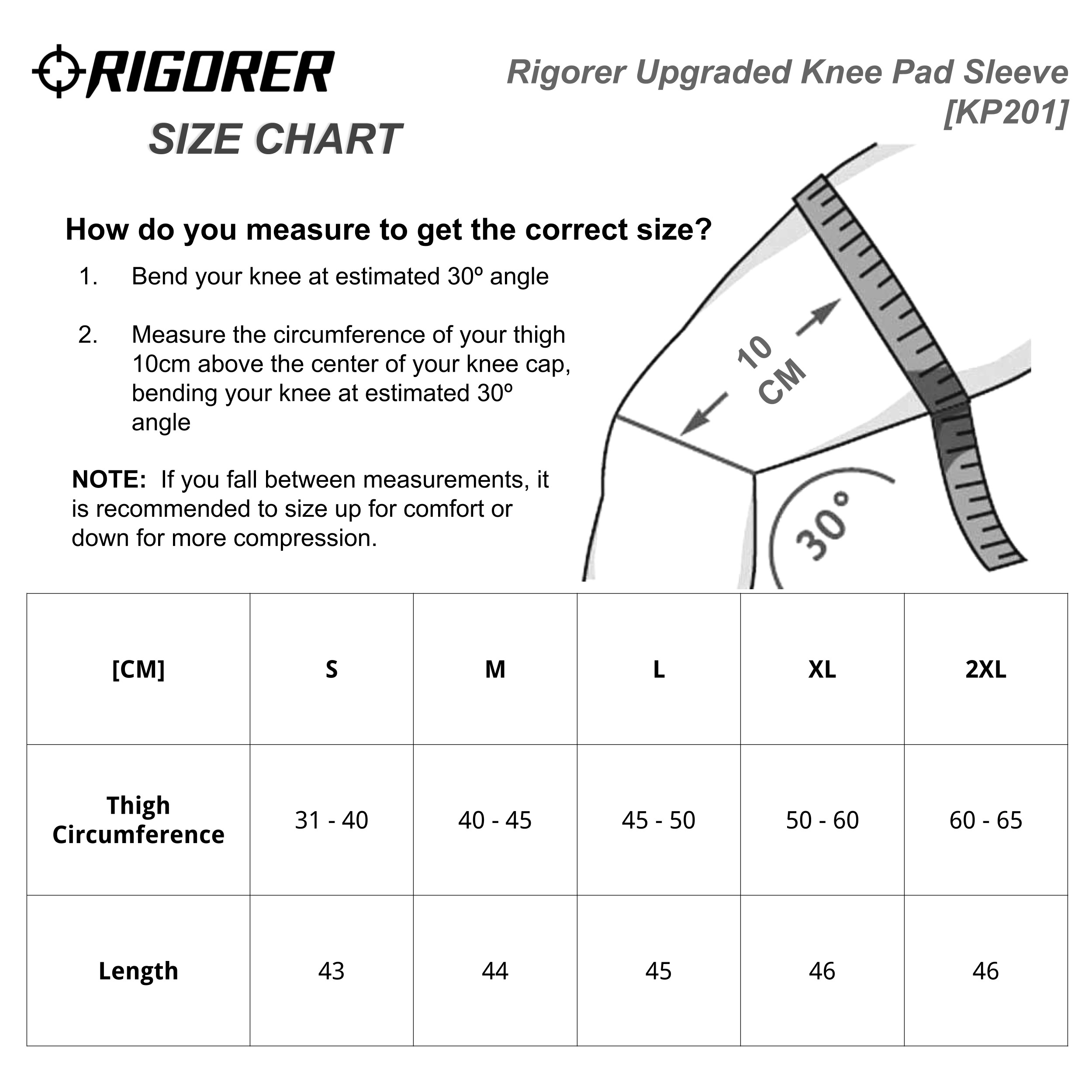 Rigorer Performance Knee Pad Sleeve [KP201]