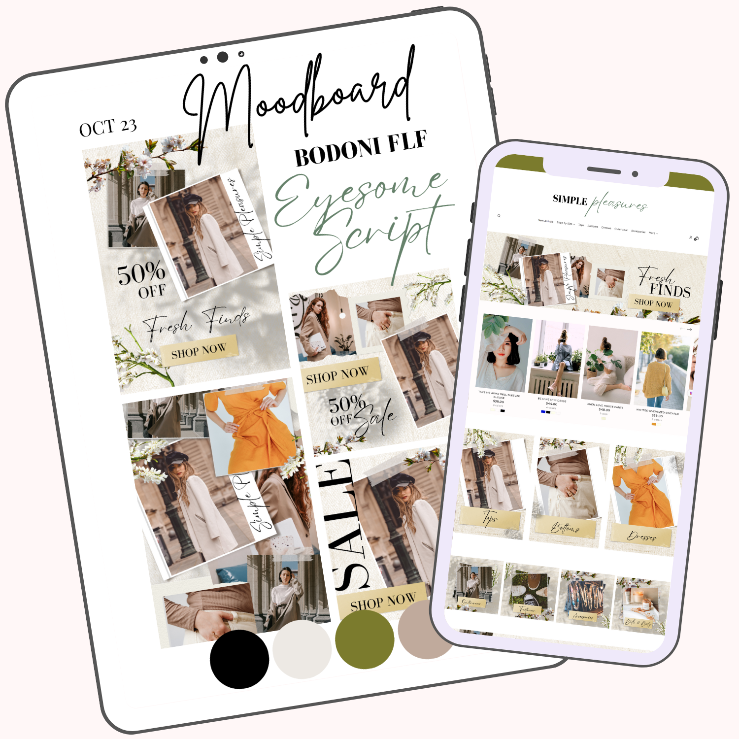 Simple Pleasures E-Commerce Canva Template Pack