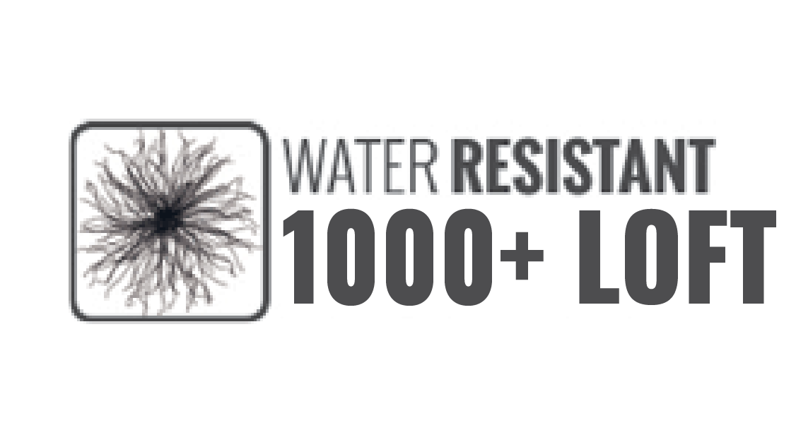 1000+ loft water resistant down