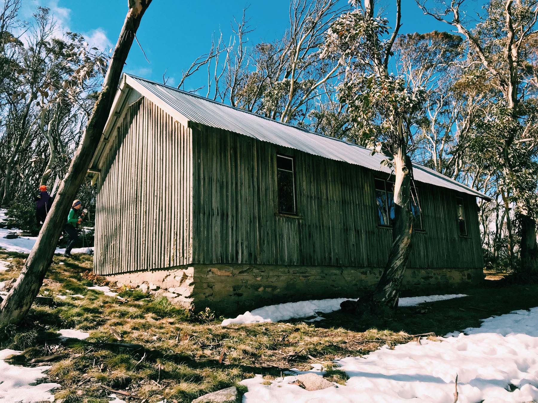 Hut in the snow.