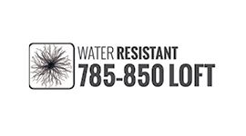 785 to 850 loft water resistant down