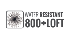 800+ loft water resistant down