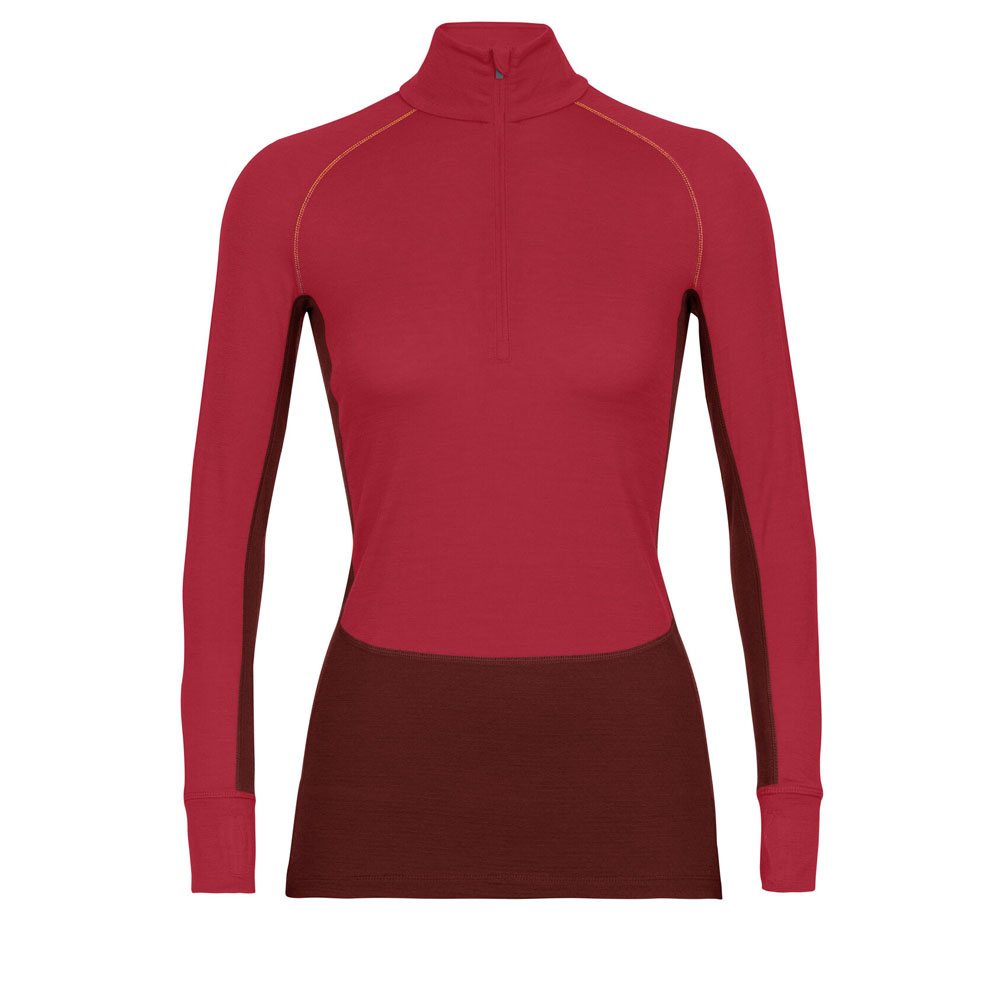 Icebreaker Merino 260 Zone LS Half Zip Pullover (M) Cabernet / Chili Red  104361C