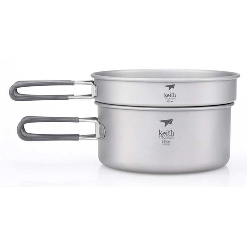 Keith Titanium 3 Piece Pot and Pan Cook Set - Mont Adventure Equipment