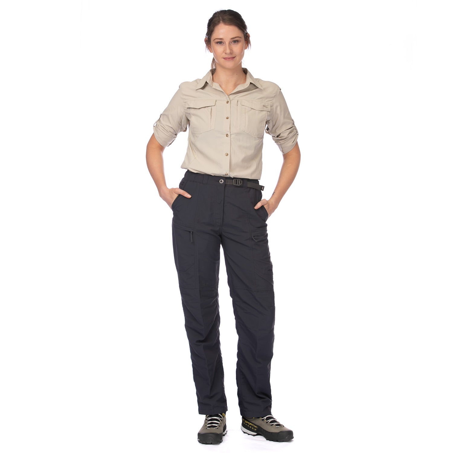 Women's Hiking Capris Lightweight Stretch Water Resistant Joggers with 5  Pockets for Outdoor