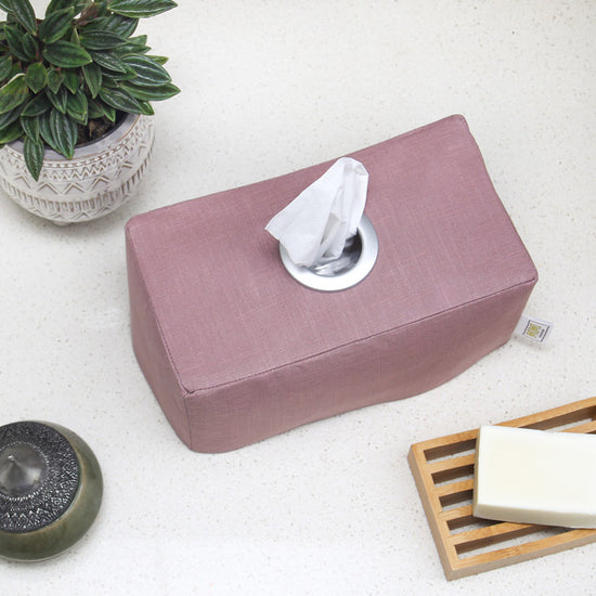 Linen Fabric Tissue Box Cover