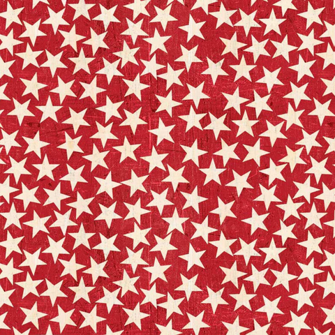American Farm Red Stars by Michale Mullan for P&B Textiles