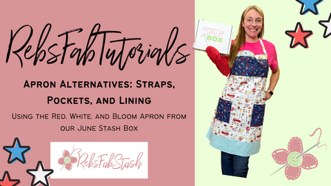 Red White and Bloom Kimberbell Apron YouTube Tutorial Stash Box Subscription