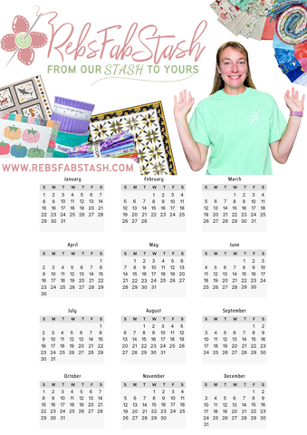 RebsFabStash Calendar Exclusive Swag Stash Box Subscription