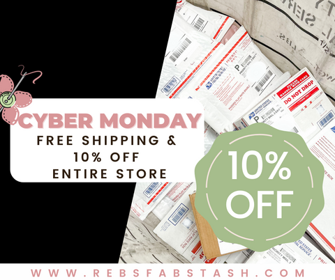 Cyber Monday Sale RebsFabStash