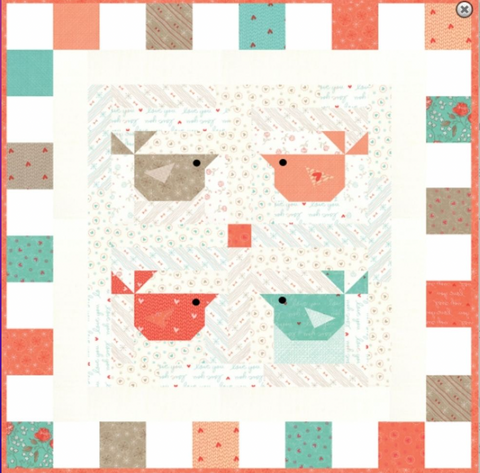 Snowbirds Mini Quilt Kit - April Stash Box RebsFabStash