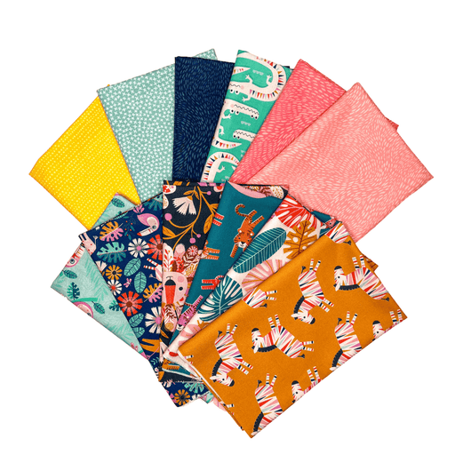 Jewels of the Jungle - PROMO Fat Quarter Bundle + 2 Panels!- (12) 18 —  RebsFabStash