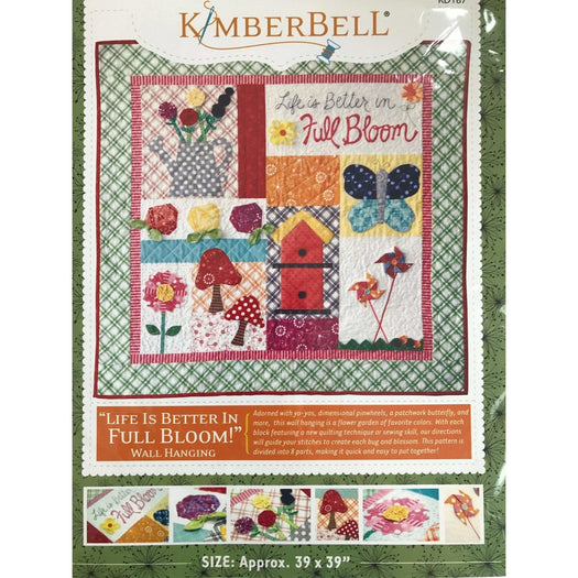 Life Is Better In Full Bloom Wall Hanging Pattern By Kimberbell