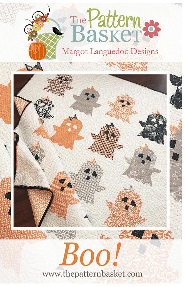 Boo! Quilt Kit with Cute Ghost Pattern by Margot Languedoc