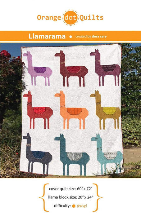 New! Llamarama - Quilt Pattern - designed by Dora Cary - Orange Dot Quilts - RebsFabStash