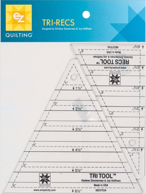 Bloc Loc Half Rectangle Triangle HRT Mini Ruler Set 2:1 Ratio 2.5 X 4.5 