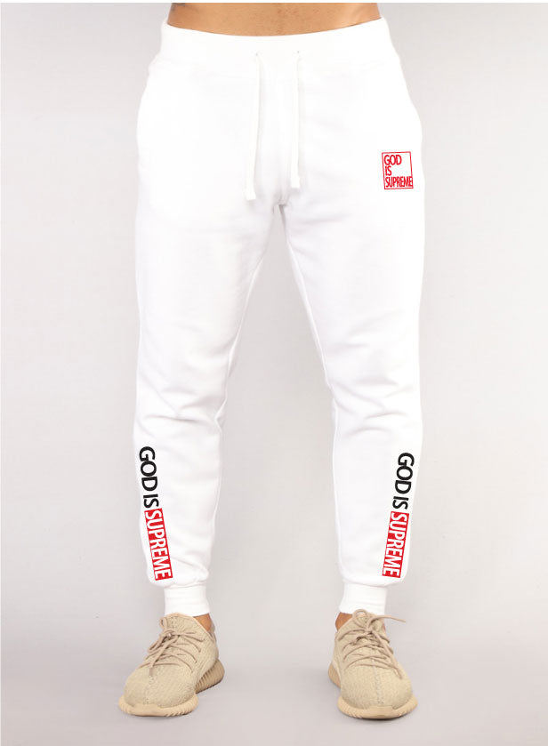 red supreme joggers