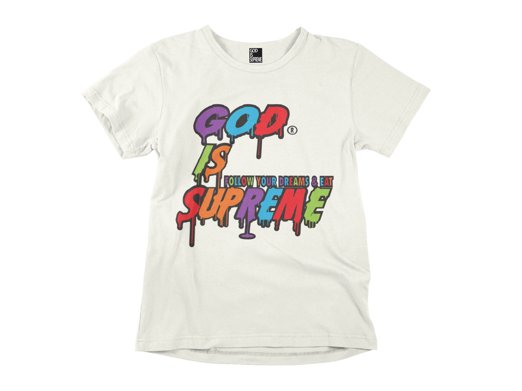 Red Drip God is Supreme / White T-shirt – God Is Supreme