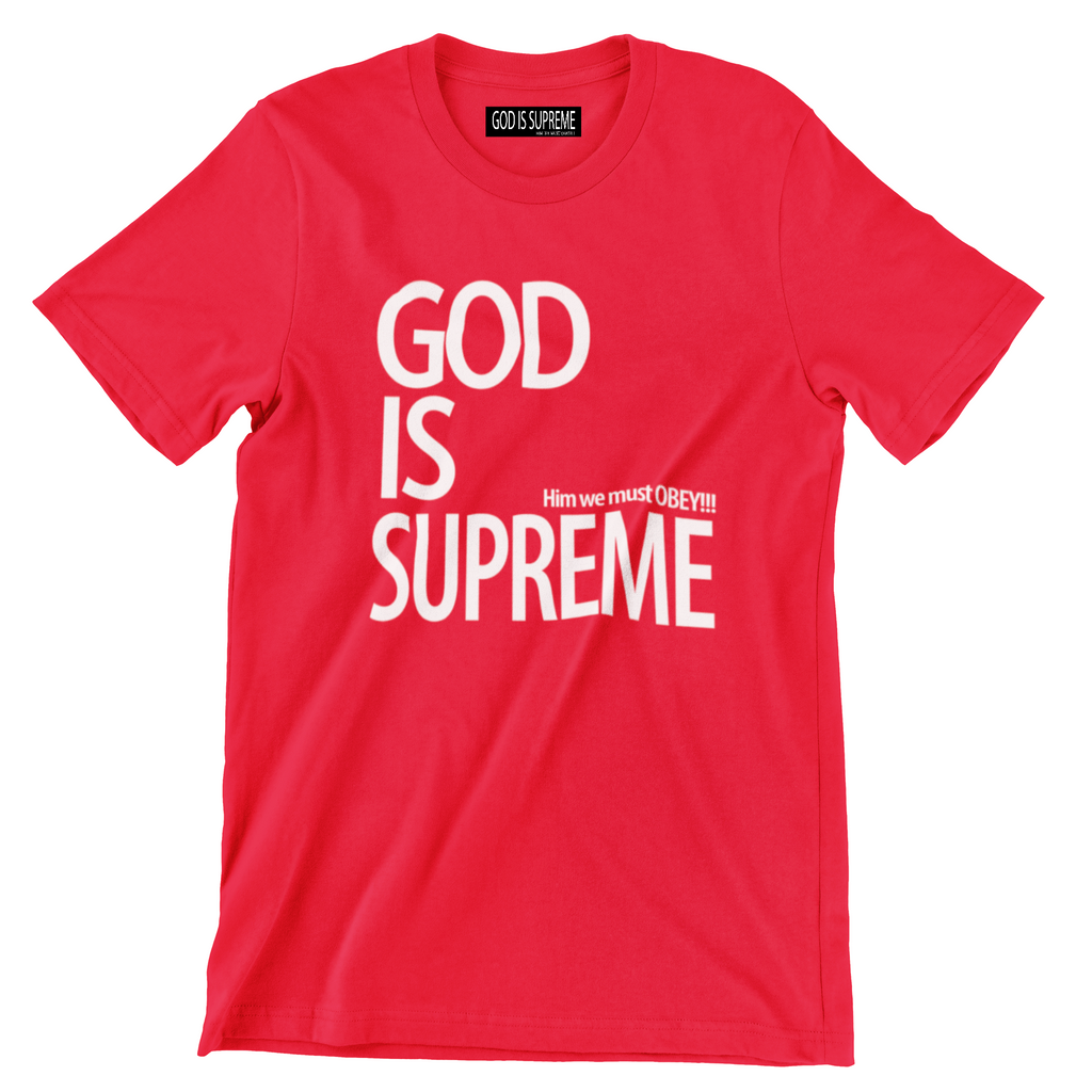 Red Drip God is Supreme / White T-shirt – God Is Supreme