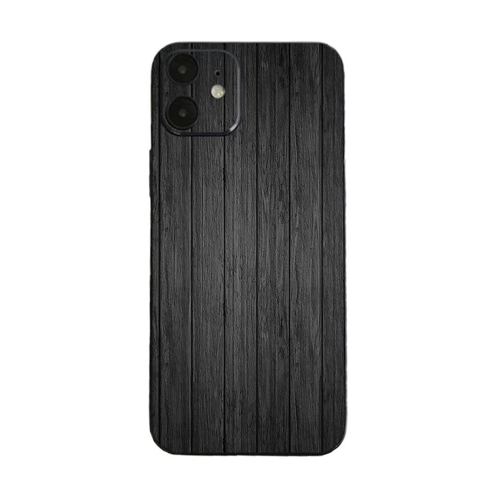 Black Wood Skin For Apple iPhone 12 — MightySkins